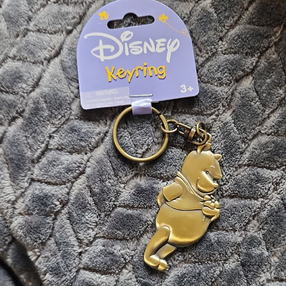 Disney Winnie The Pooh Flower Keyring Keychain Purse Charm NWT